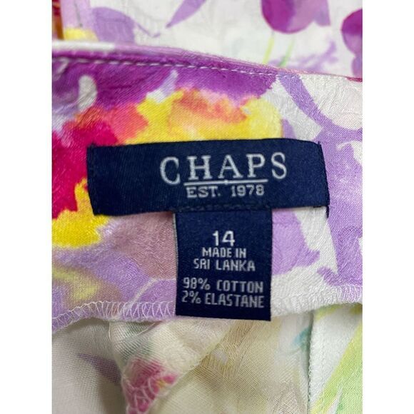 Chaps Floral Sleeveless Fit & Flare Dress Size 12 - Picture 5 of 6